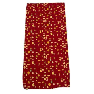 FABRIC FRONTLINE Red Snail Silk Scarf SWIZERLAND 53”/ 25" GC